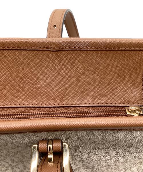 MICHAEL KORS（マイケルコース）MICHAEL KORS (マイケル・コース) MICHAEL KORS　トートバッグ アイボリー×ブラウンの古着・服飾アイテム