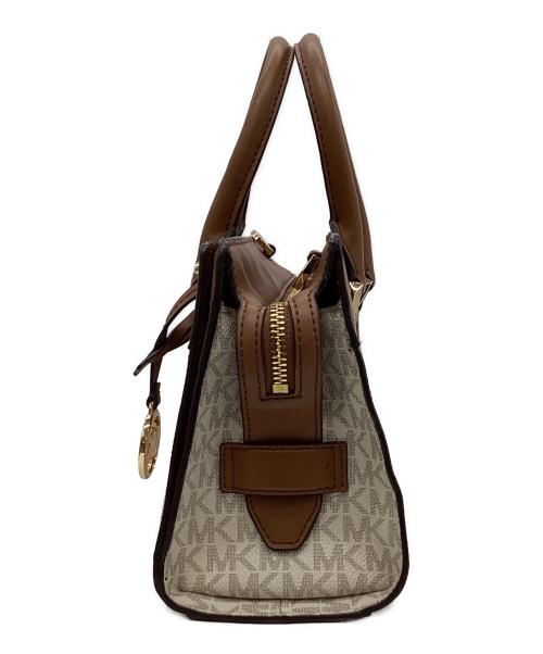 MICHAEL KORS（マイケル・コース）MICHAEL KORS (マイケル・コース) MICHAEL KORS　2WAYショルダーバッグ ブラウン×ホワイトの古着・服飾アイテム