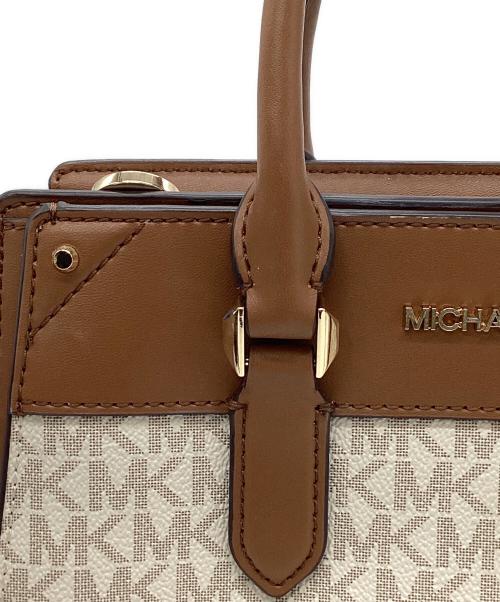 MICHAEL KORS（マイケル・コース）MICHAEL KORS (マイケル・コース) MICHAEL KORS　2WAYショルダーバッグ ブラウン×ホワイトの古着・服飾アイテム