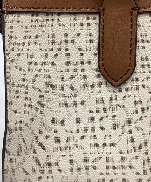 MICHAEL KORS（マイケル・コース）MICHAEL KORS (マイケル・コース) MICHAEL KORS　2WAYショルダーバッグ ブラウン×ホワイトの古着・服飾アイテム