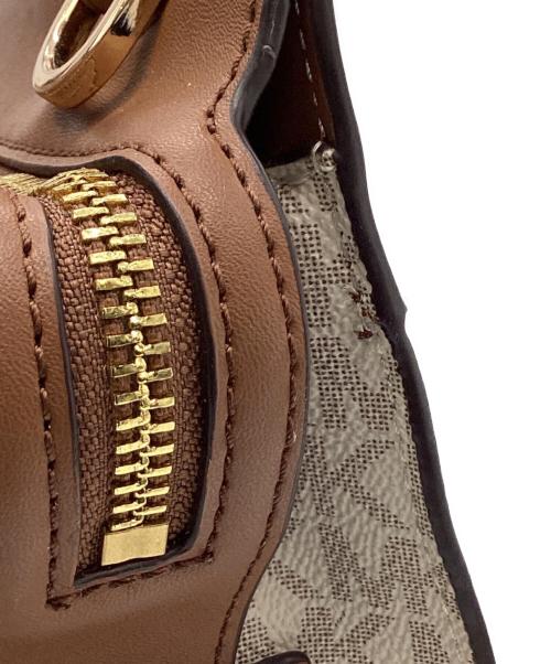 MICHAEL KORS（マイケル・コース）MICHAEL KORS (マイケル・コース) MICHAEL KORS　2WAYショルダーバッグ ブラウン×ホワイトの古着・服飾アイテム