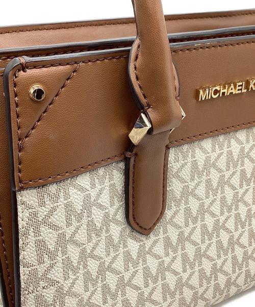 MICHAEL KORS（マイケル・コース）MICHAEL KORS (マイケル・コース) MICHAEL KORS　2WAYショルダーバッグ ブラウン×ホワイトの古着・服飾アイテム