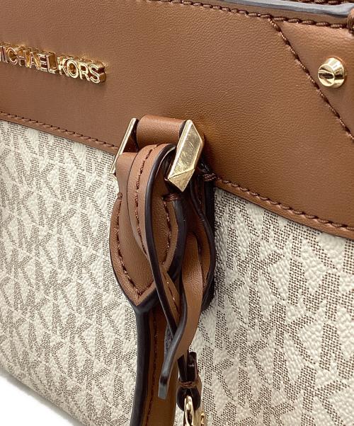 MICHAEL KORS（マイケル・コース）MICHAEL KORS (マイケル・コース) MICHAEL KORS　2WAYショルダーバッグ ブラウン×ホワイトの古着・服飾アイテム