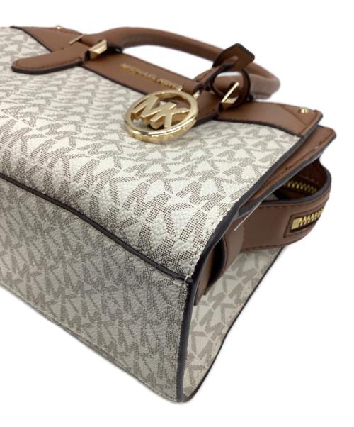 MICHAEL KORS（マイケル・コース）MICHAEL KORS (マイケル・コース) MICHAEL KORS　2WAYショルダーバッグ ブラウン×ホワイトの古着・服飾アイテム