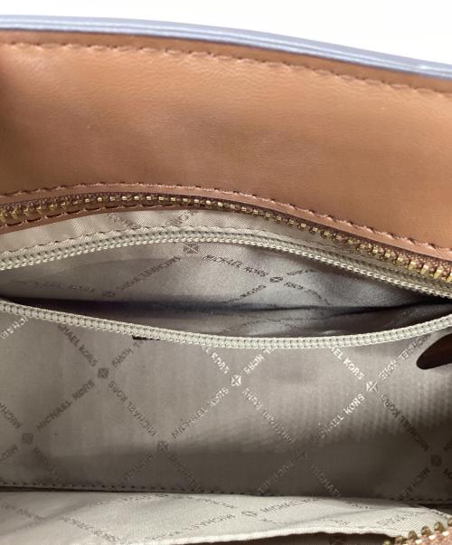 MICHAEL KORS（マイケル・コース）MICHAEL KORS (マイケル・コース) MICHAEL KORS　2WAYショルダーバッグ ブラウン×ホワイトの古着・服飾アイテム