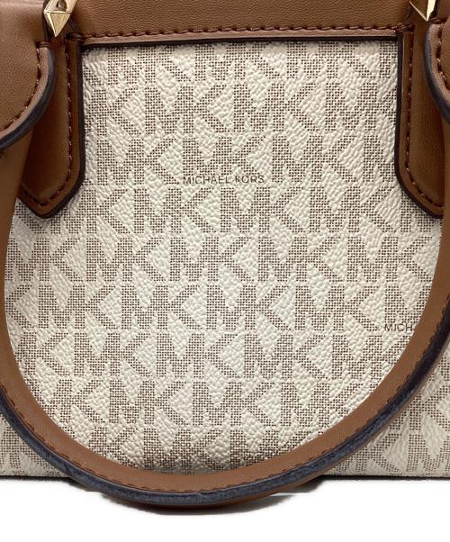 MICHAEL KORS（マイケル・コース）MICHAEL KORS (マイケル・コース) MICHAEL KORS　2WAYショルダーバッグ ブラウン×ホワイトの古着・服飾アイテム