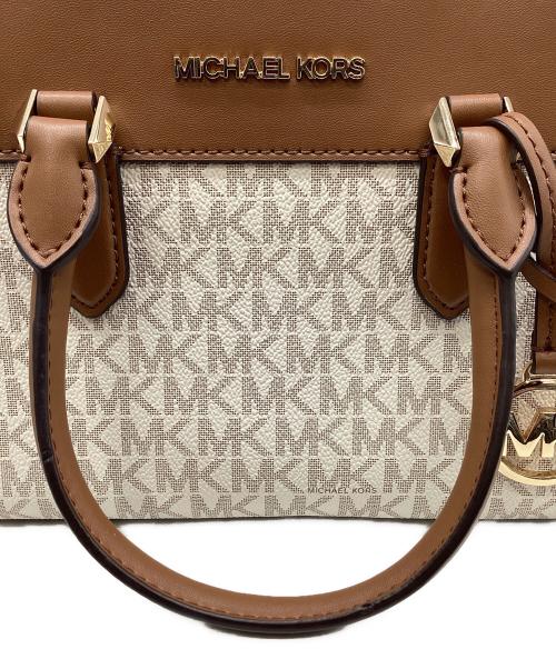 MICHAEL KORS（マイケル・コース）MICHAEL KORS (マイケル・コース) MICHAEL KORS　2WAYショルダーバッグ ブラウン×ホワイトの古着・服飾アイテム
