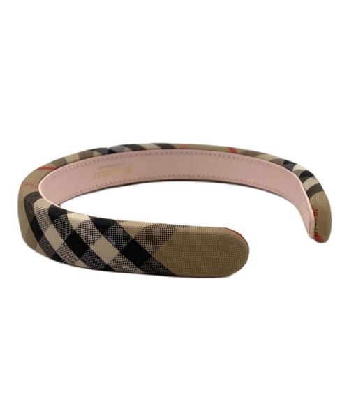 BURBERRY（バーバリー）BURBERRY (バーバリー) BURBERRY　カチューシャ ベージュ×ブラックの古着・服飾アイテム