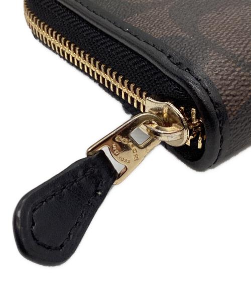 COACH（コーチ）COACH (コーチ) COACH　シグネチャー　ラウンドファスナー財布 ブラウンの古着・服飾アイテム