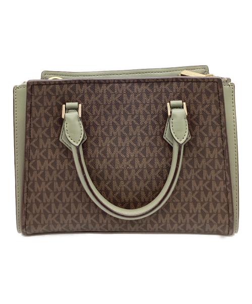 MICHAEL KORS（マイケル・コース）MICHAEL KORS (マイケル・コース) MICHAEL KORS　2WAYバッグ ブラウン×グリーンの古着・服飾アイテム