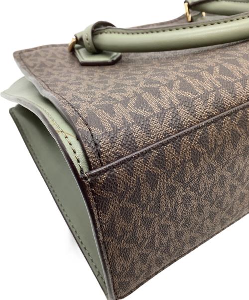 MICHAEL KORS（マイケル・コース）MICHAEL KORS (マイケル・コース) MICHAEL KORS　2WAYバッグ ブラウン×グリーンの古着・服飾アイテム