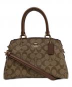 COACHコーチ）の古着「COACH　シグネチャー　2WAYバッグ」｜ブラウン×ベージュ