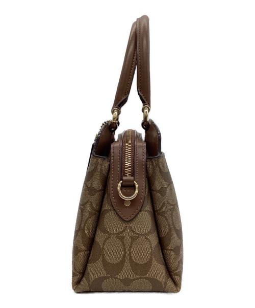 COACH（コーチ）COACH (コーチ) COACH　シグネチャー　2WAYバッグ ブラウン×ベージュの古着・服飾アイテム