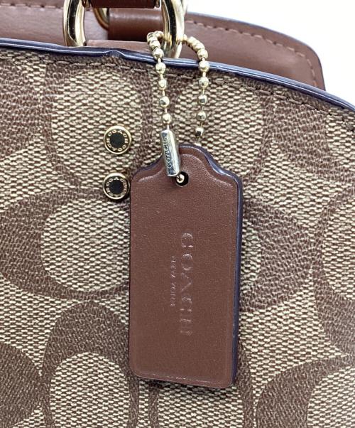 COACH（コーチ）COACH (コーチ) COACH　シグネチャー　2WAYバッグ ブラウン×ベージュの古着・服飾アイテム