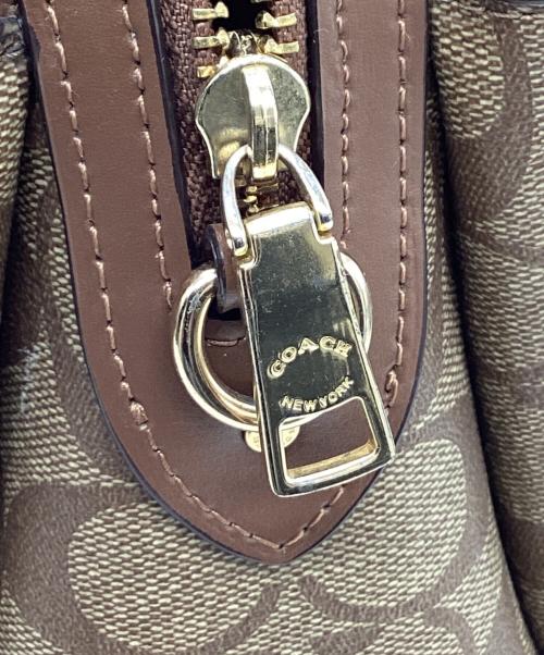 COACH（コーチ）COACH (コーチ) COACH　シグネチャー　2WAYバッグ ブラウン×ベージュの古着・服飾アイテム