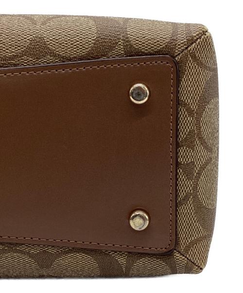 COACH（コーチ）COACH (コーチ) COACH　シグネチャー　2WAYバッグ ブラウン×ベージュの古着・服飾アイテム