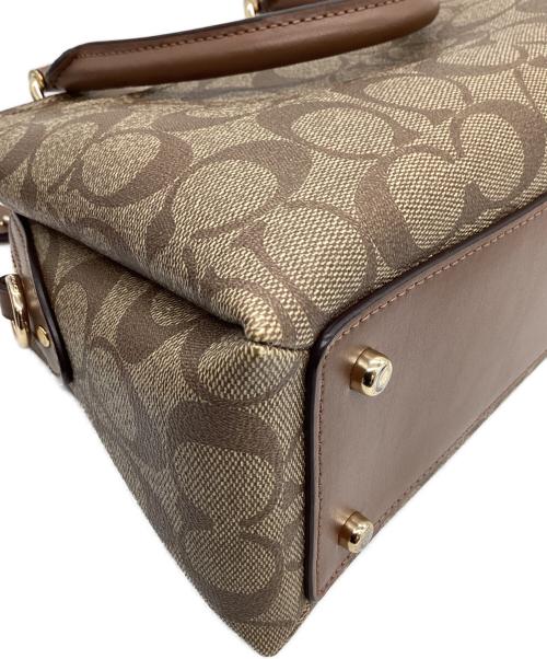 COACH（コーチ）COACH (コーチ) COACH　シグネチャー　2WAYバッグ ブラウン×ベージュの古着・服飾アイテム
