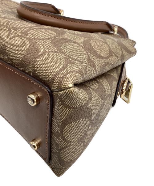 COACH（コーチ）COACH (コーチ) COACH　シグネチャー　2WAYバッグ ブラウン×ベージュの古着・服飾アイテム