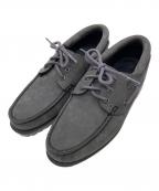 Timberlandティンバーランド）の古着「Timberland　3 eye Classic　スリーアイ クラシック ラグ レザー モカシンシューズ」｜グレー