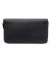 PRADA (プラダ) PRADA　サフィアーノ　ラウンドファスナー財布 ブラック×グリーン：25000円