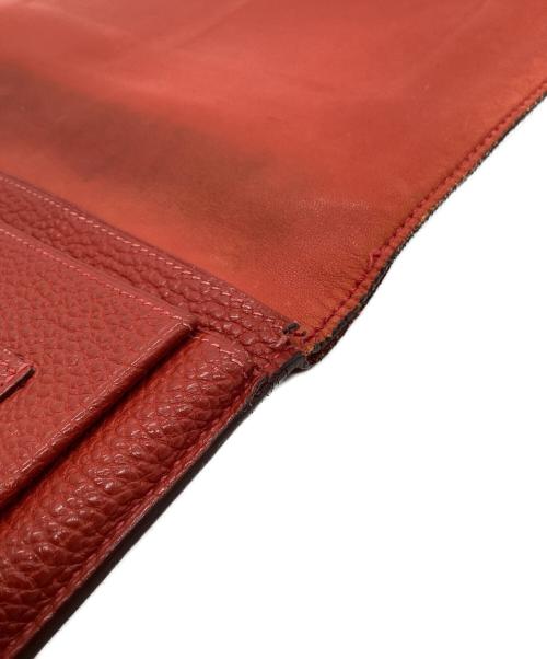 HERMES（エルメス）HERMES (エルメス) HERMES　ドゴンGM　2つ折り財布 レッドの古着・服飾アイテム