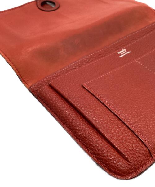 HERMES（エルメス）HERMES (エルメス) HERMES　ドゴンGM　2つ折り財布 レッドの古着・服飾アイテム
