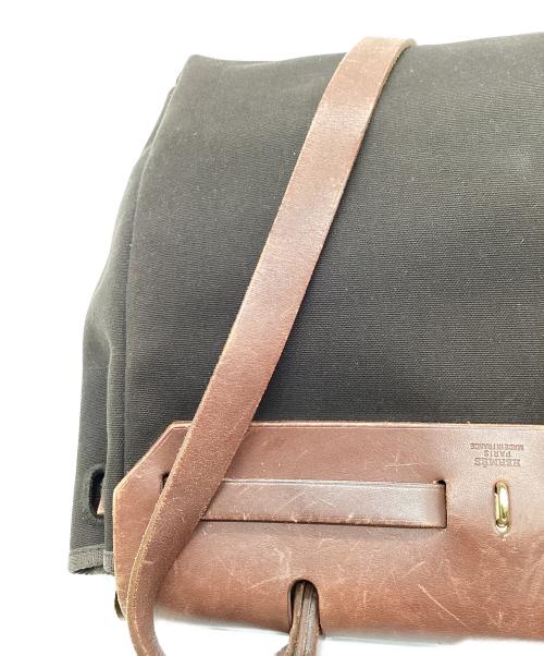 HERMES（エルメス）HERMES (エルメス) 2WAYバッグ ブラウン×ホワイトの古着・服飾アイテム
