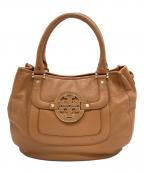 TORY BURCHトリーバーチ）の古着「TORY BURCH　アマンダ　レザーハンドバッグ」｜ブラウン