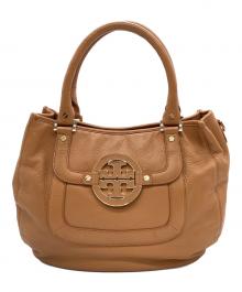 TORY BURCH（トリーバーチ）の古着「TORY BURCH　アマンダ　レザーハンドバッグ」｜ブラウン