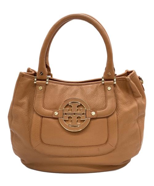 TORY BURCH（トリーバーチ）TORY BURCH (トリーバーチ) TORY BURCH　アマンダ　レザーハンドバッグ ブラウンの古着・服飾アイテム