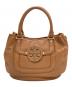 TORY BURCH（トリーバーチ）の古着「TORY BURCH　アマンダ　レザーハンドバッグ」｜ブラウン