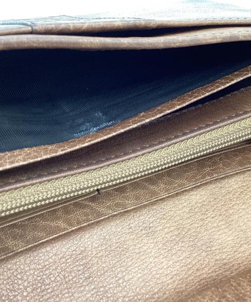 GUCCI（グッチ）GUCCI (グッチ) GUCCI　グッチシマレザー　長財布 ブラウンの古着・服飾アイテム
