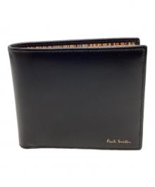 PAUL SMITH（ポールスミス）の古着「Paul Smith　2つ折り財布」｜ブラック×マルチカラー