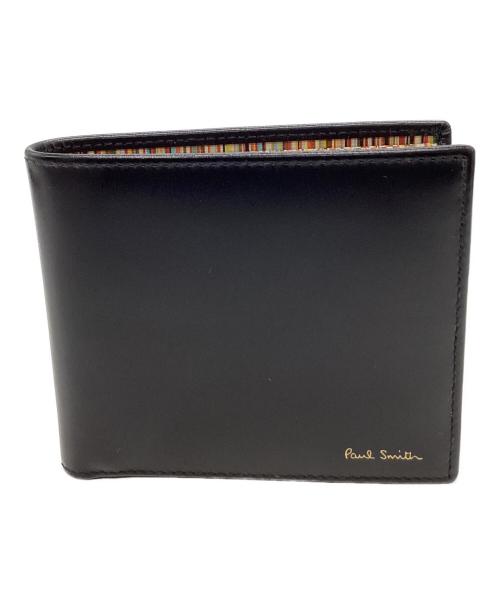 PAUL SMITH（ポールスミス）Paul Smith (ポールスミス) Paul Smith　2つ折り財布 ブラック×マルチカラーの古着・服飾アイテム