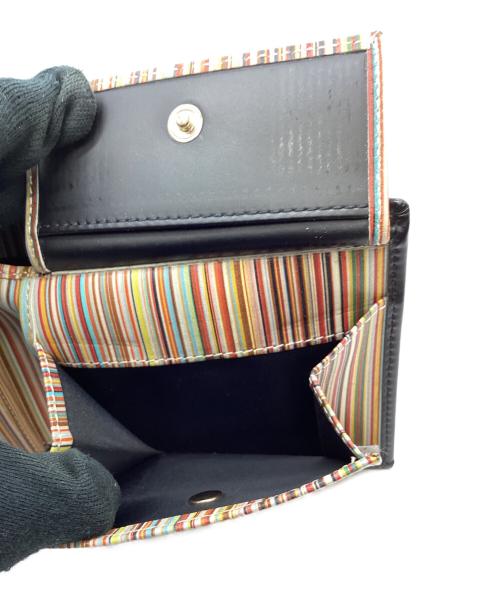 PAUL SMITH（ポールスミス）Paul Smith (ポールスミス) Paul Smith　2つ折り財布 ブラック×マルチカラーの古着・服飾アイテム
