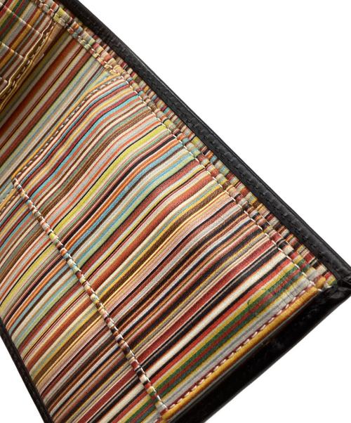 PAUL SMITH（ポールスミス）Paul Smith (ポールスミス) Paul Smith　2つ折り財布 ブラック×マルチカラーの古着・服飾アイテム