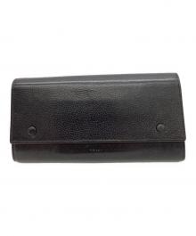 CELINE（セリーヌ）の古着「CELINE　ラージフラップ マルチファンクション　長財布」｜ブラック