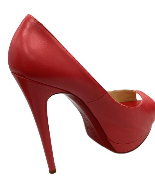 Christian Louboutin（クリスチャン・ルブタン）Christian Louboutin (クリスチャン・ルブタン) Christian Louboutin　オープントゥーパンプス ピンク サイズ:24ｃｍの古着・服飾アイテム