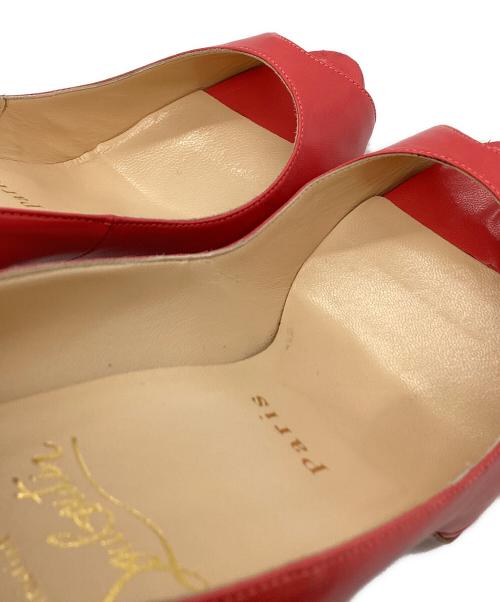 Christian Louboutin（クリスチャン・ルブタン）Christian Louboutin (クリスチャン・ルブタン) Christian Louboutin　オープントゥーパンプス ピンク サイズ:24ｃｍの古着・服飾アイテム