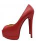 Christian Louboutin (クリスチャン・ルブタン) Christian Louboutin　オープントゥーパンプス ピンク サイズ:24ｃｍ：13000円