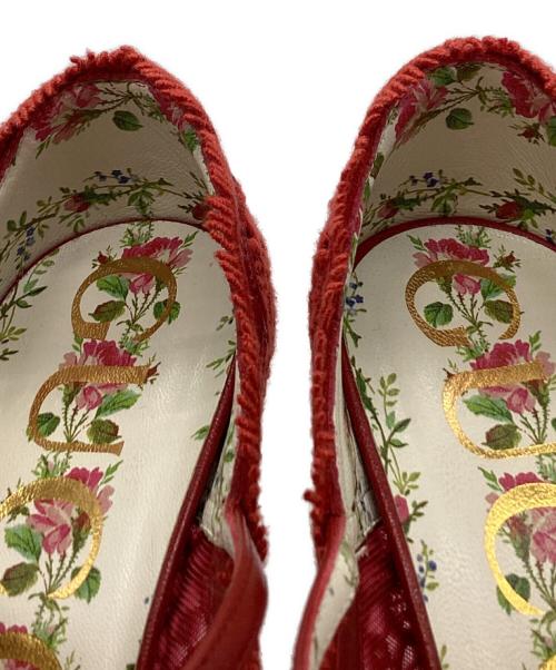 GUCCI（グッチ）GUCCI (グッチ) GUCCI　ポインテッドトゥパンプス レッド サイズ:23.5ｃｍの古着・服飾アイテム