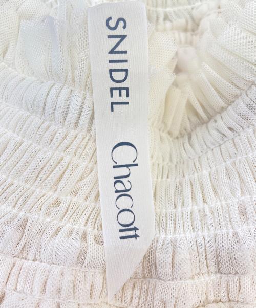 Snidel（スナイデル）Snidel (スナイデル) Chacott Susチュールスカート ホワイトの古着・服飾アイテム