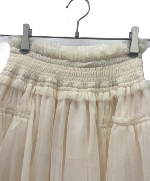 Snidel（スナイデル）Snidel (スナイデル) Chacott Susチュールスカート ホワイトの古着・服飾アイテム