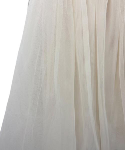 Snidel（スナイデル）Snidel (スナイデル) Chacott Susチュールスカート ホワイトの古着・服飾アイテム