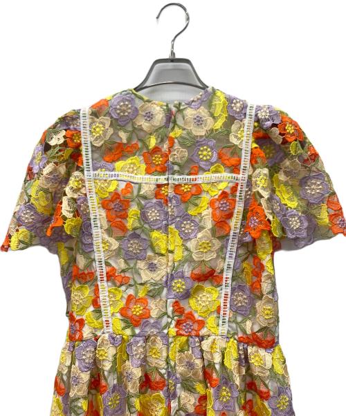 CHESTY（チェスティ）CHESTY (チェスティ) 半袖ワンピース オレンジ×イエロー サイズ:1の古着・服飾アイテム