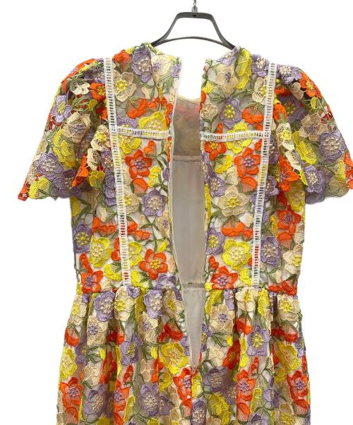 CHESTY（チェスティ）CHESTY (チェスティ) 半袖ワンピース オレンジ×イエロー サイズ:1の古着・服飾アイテム