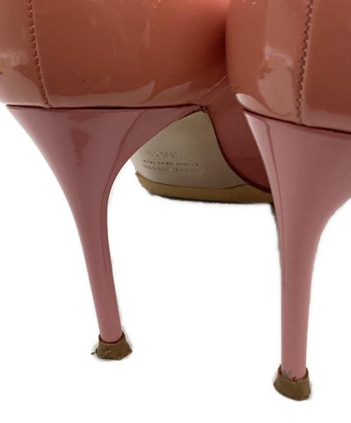MIU MIU（ミュウミュウ）MIU MIU (ミュウミュウ) MIU MIU　オープントゥーリボンパンプス ピンク サイズ:23.5ｃｍの古着・服飾アイテム