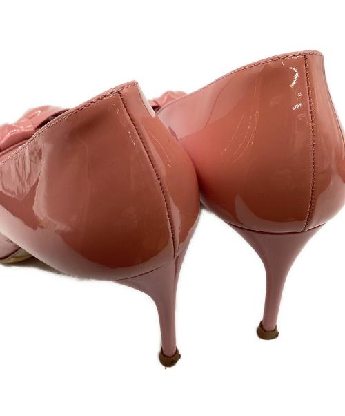 MIU MIU（ミュウミュウ）MIU MIU (ミュウミュウ) MIU MIU　オープントゥーリボンパンプス ピンク サイズ:23.5ｃｍの古着・服飾アイテム