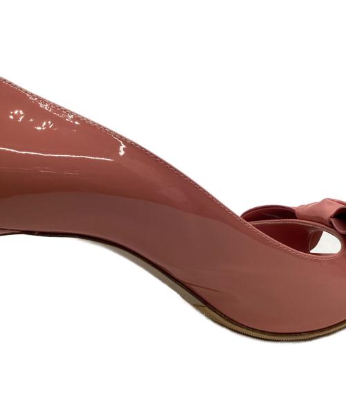 MIU MIU（ミュウミュウ）MIU MIU (ミュウミュウ) MIU MIU　オープントゥーリボンパンプス ピンク サイズ:23.5ｃｍの古着・服飾アイテム
