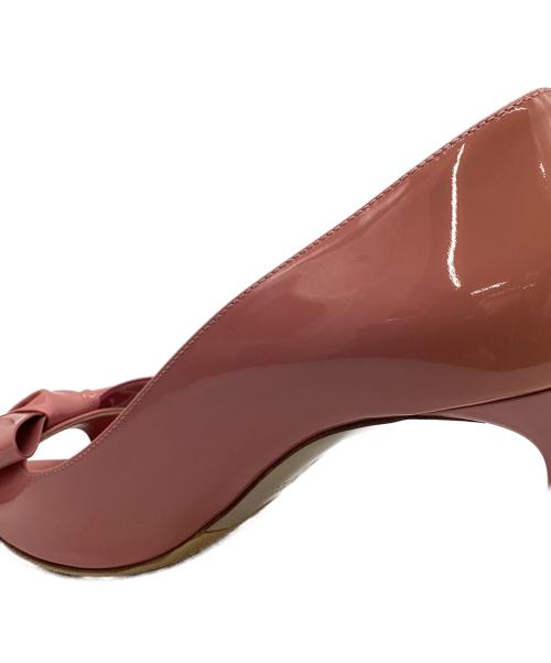 MIU MIU（ミュウミュウ）MIU MIU (ミュウミュウ) MIU MIU　オープントゥーリボンパンプス ピンク サイズ:23.5ｃｍの古着・服飾アイテム